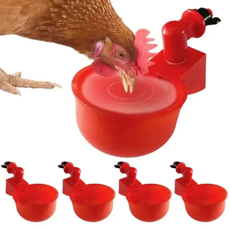 5-50Pcs Chicken Duck Drinking Cup Automatic Drinker Chicken Feeder Plastic Poultry Farm Water Drinking Cups Easy Installation