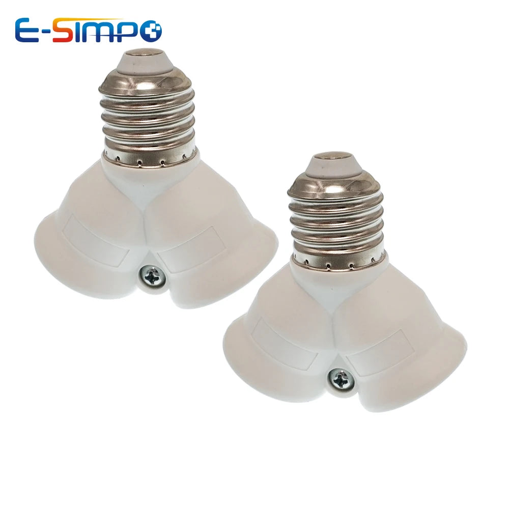 2pcs E27 to E27 3E27 4E27 E12 E17 IR Sense Rotatable AC Outlet Plug LED CFL Lamp Holder Converter Light Socket Bulb Base Adapter