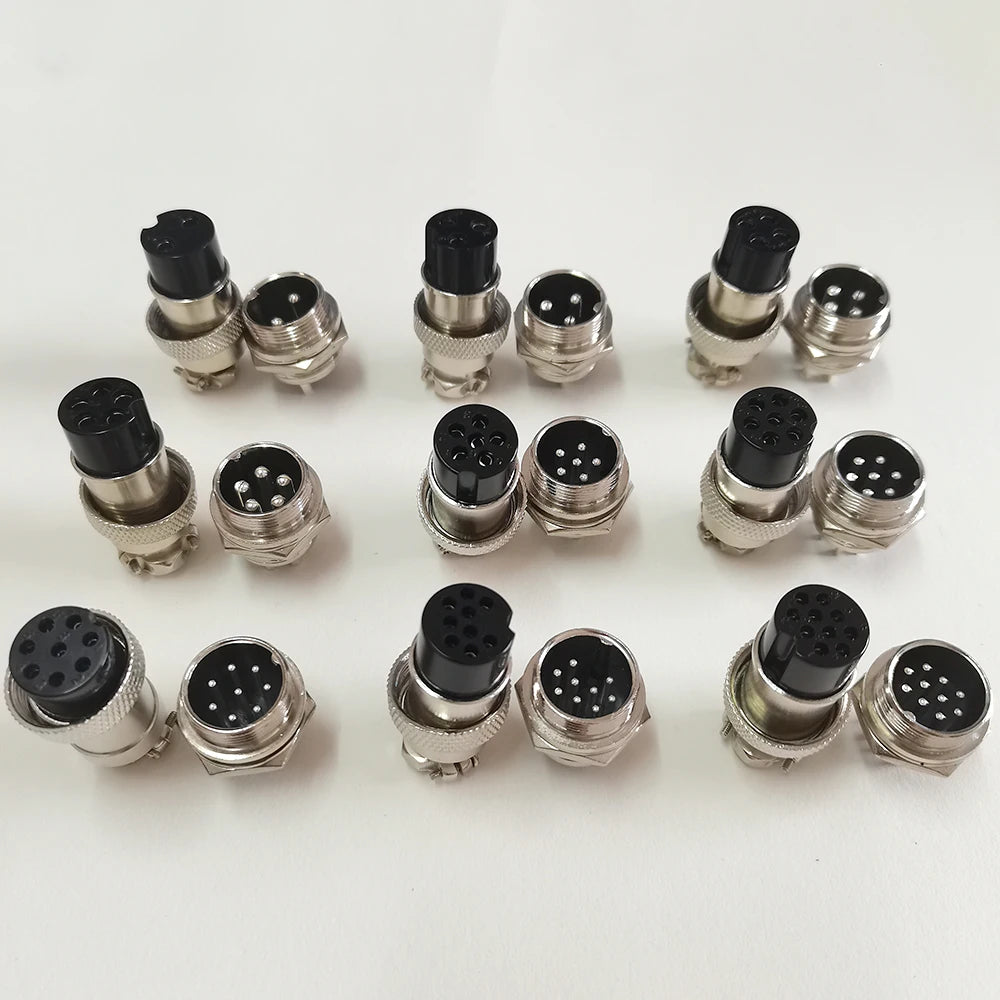 1 Set GX20 15x43mm 19mm M19 2 3 4 5 6 7 8 9 10 12 Pin Male Female Docking Aviation Plug Waterproof Circular GX Aviator Connector