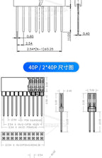 2.54mm Single Double Row Female Socket 1X5/6/8/10/15/16/40 2X3/4/20/18/40 Long Pins PC104 11mm PCB Board Pin Header For Arduino