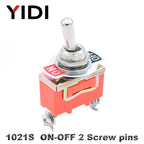 5pcs SPST DPDT 250V 15A Toggle Switch 2 3 Position Latching On-Off On-On On-Off-On E-TEN1322 1021 1122 1221 1321 Cap Waterproof