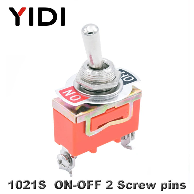 5pcs SPST DPDT 250V 15A Toggle Switch 2 3 Position Latching On-Off On-On On-Off-On E-TEN1322 1021 1122 1221 1321 Cap Waterproof