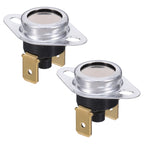 2Pcs High Temp Limit Switch Replacement for Camper Furnace Gas Electric Fireplace Stove Dryer Boiler Overheat Protector Non Self