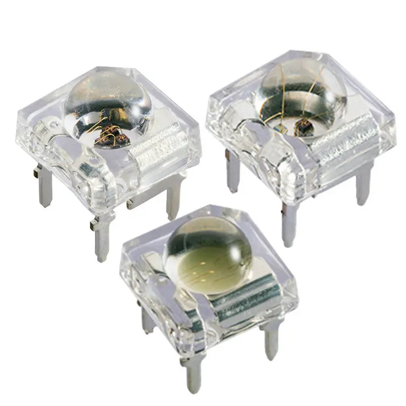 20PCS 5MM Piranha Red LED,80mA 4-chip, 5MM Eagle-eye SMD Superflux LED, High Brightness,5mm Brightness White Round Head Diode
