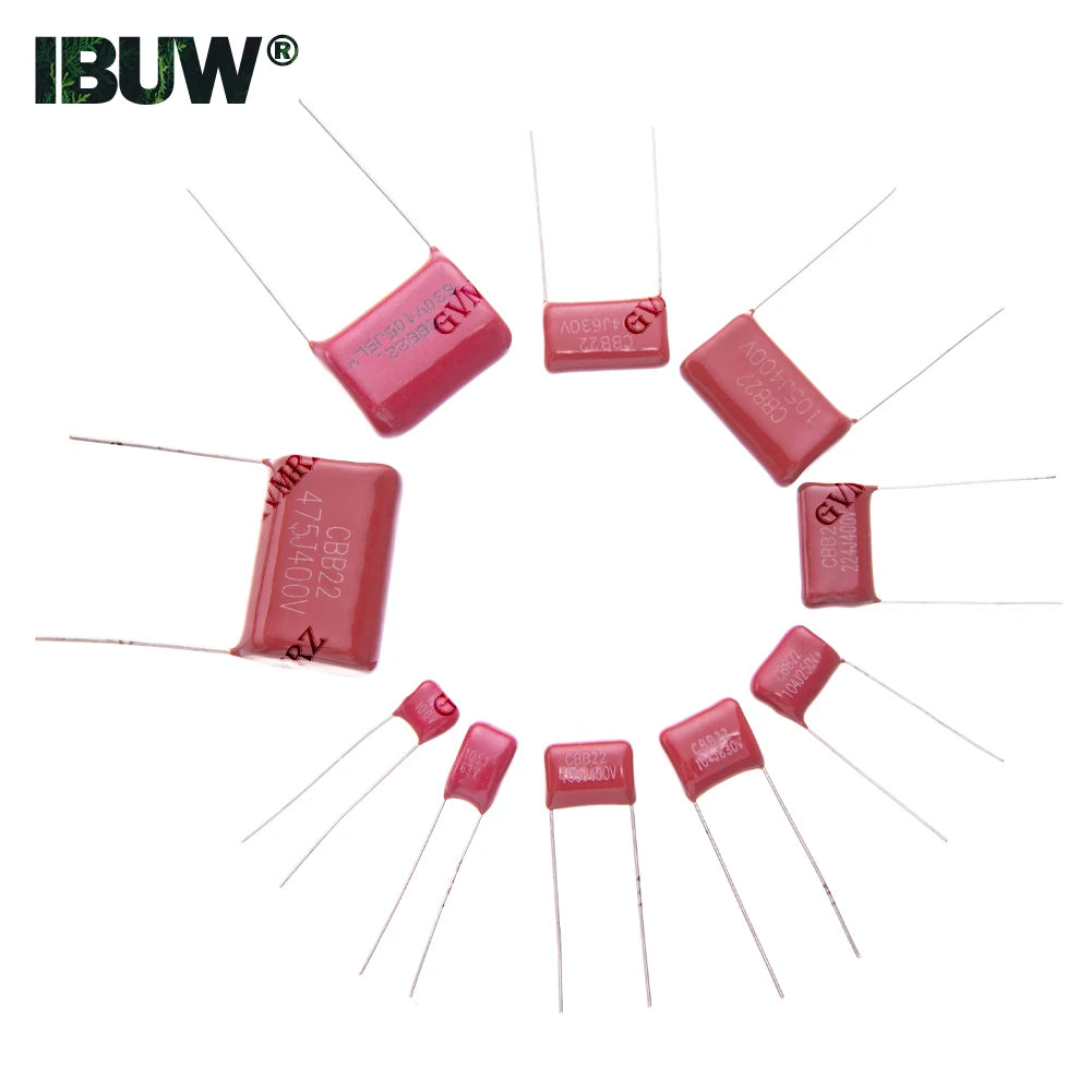 63V 100V 250V 400V 450V 630V 2000V 103J 104J 105J 155J 223J 224J 225J 334J 474J 475J CBB Polypropylene Film Capacitor