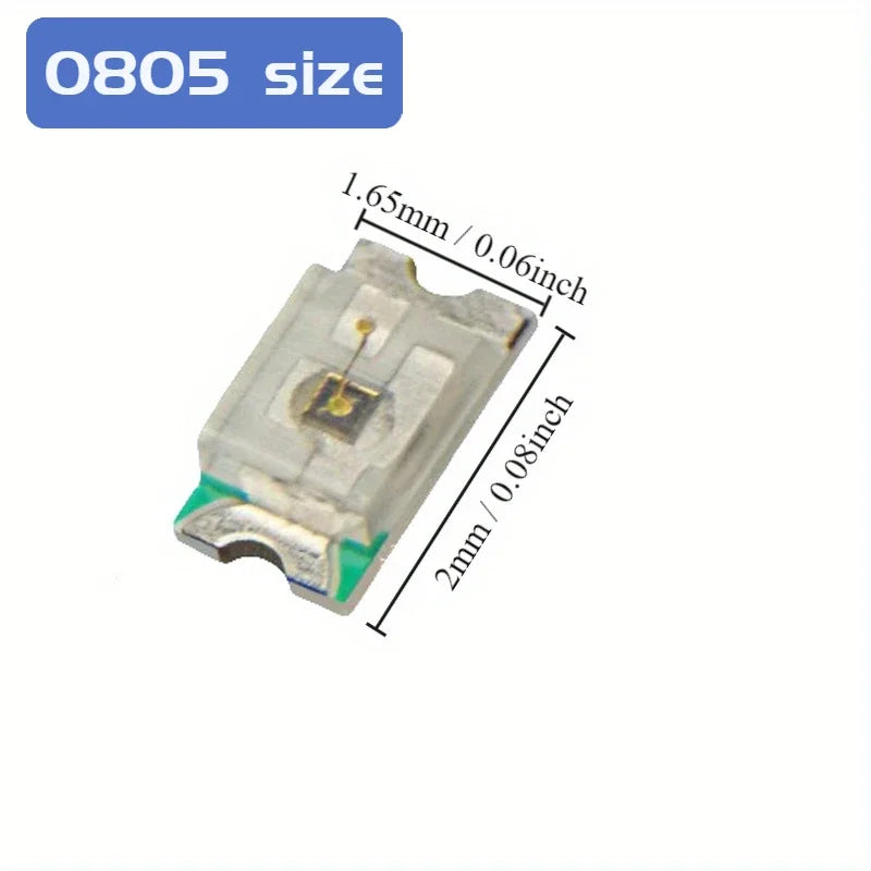 100pcs SMD LED 0603& 0805 5-color White Yellow Red Blue Green Digital Products LED Display Screens Electronic Diy Accessories
