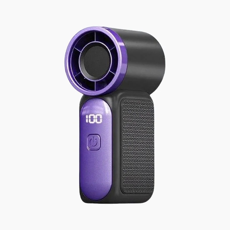 2026 Mini Portable Handheld Fan with Digital Display Speeds Adjustable USB Rechargeable Pocket Cooling Fan for Outdoor Travel