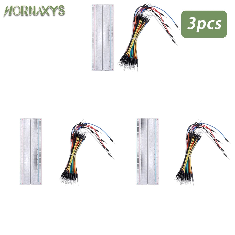 MB-102 Prototype Breadboard 400 830 Points Solderless PCB Bread Board Jumper Wires Cable Board DIY Dupont Wire for Arduino Kit