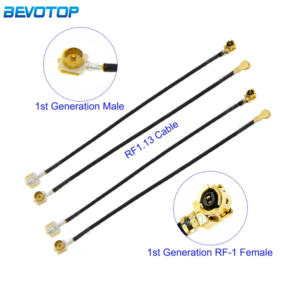 5Pcs/Lot U.fl IPX-1 Male to IPX-1 Male/Female Connector RF1.13 Pigtail Cable RF Coaxial WIFI Antenna Extension Cord Jumper