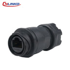 CNLINKO M20 PBT Plastic IP68 Waterproof RJ45 Cable Signal Connector YM20 CAT6 Panel Mount Socket Plug Network Ethernet Interface
