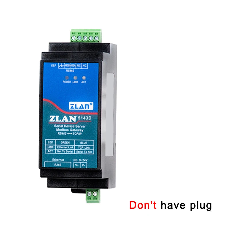 Promotion ZLAN5143D DIN Rail RS485 To Ethernet RJ45 Converter Server Device Modbus RTU TCP Gateway