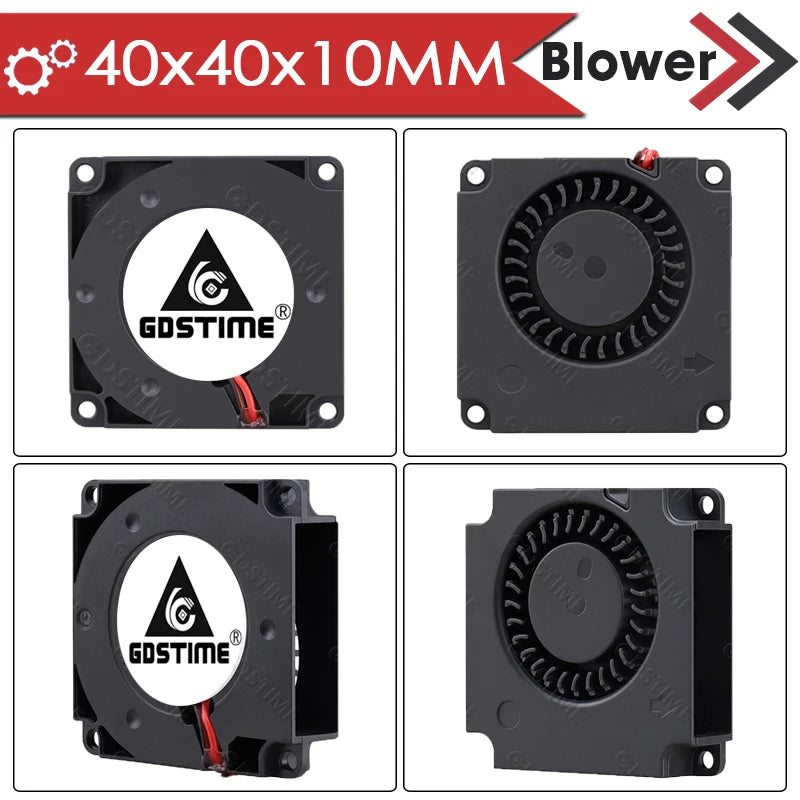 Gdstime 5015 24v Fan 4010 Snail Fan 2PIN DC 5V 12V 3D Printer Mini Fan 7015 7530 Cooling Fan 3010 5020 Turbo Fan Radial Cooler