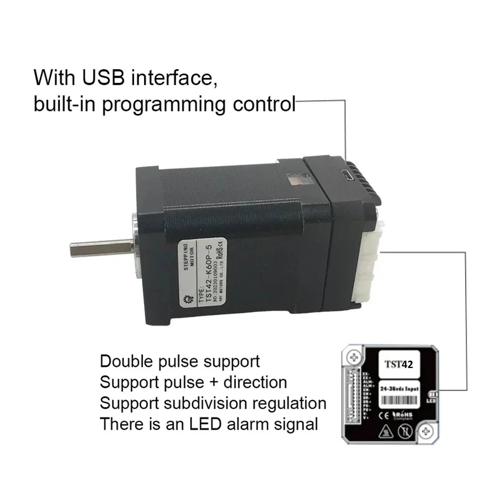 Nema17 42mm Closed Loop Stepper Motor Drive All-in-one Hybrid Servo Motor Encoder Integrated Motor 1000 Line 0.4Nm 0.5Nm 0.6Nm