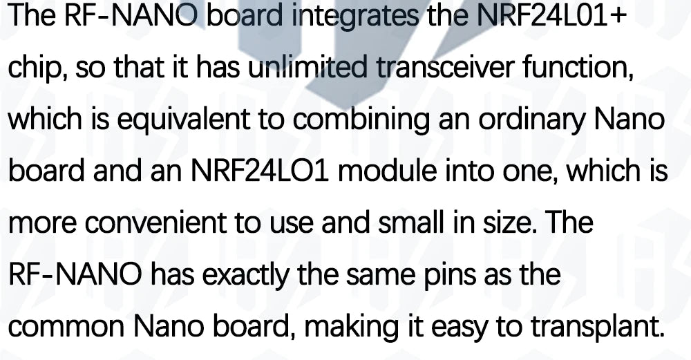 RF-Nano for Arduino Nano V3.0, Micro USB Nano Board ATmega328P QFN32 5V 16M CH340, Integrate NRF24l01+2.4G wireless