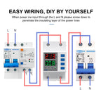 TOMZN TOVPD1-63DK Isolate L N 110V 230V AC Din Rail OVP OCP UVP Voltage Protector 63A Relay Automatic Adjustable Delay-ON