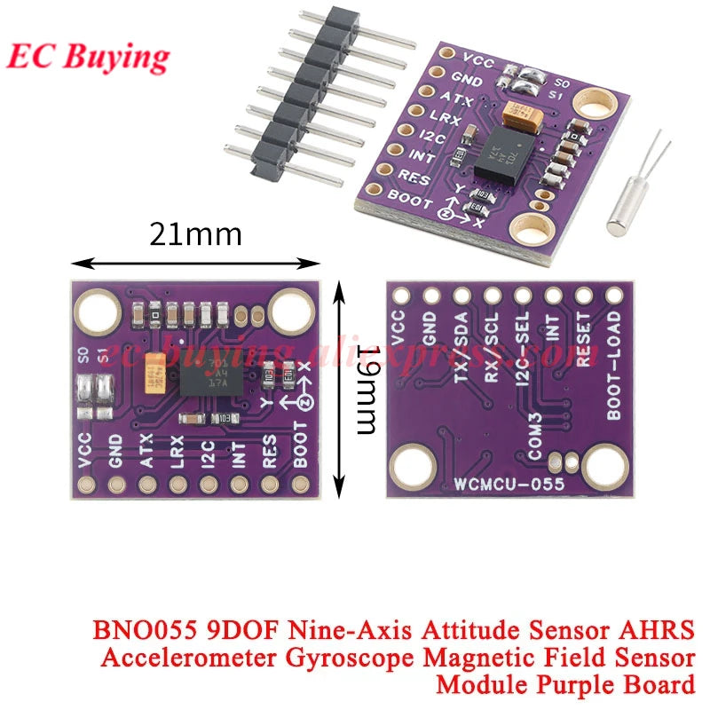 1-10Pcs LSM9DS1 GY-BNO080 BNO055 9 Nine-axis IMU Electronic Compass Accelerometer Gyro Magnetometer/Inertial Measure Sensor I2C