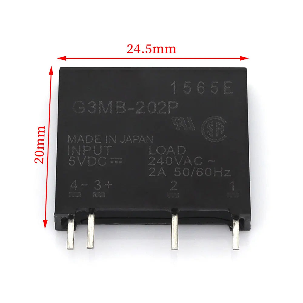1/5/10Pcs Relay Module G3MB-202P G3MB 202P DC-AC SSR Input 5V/12V/24V DC Output 240V AC 2A Solid State Relay Module