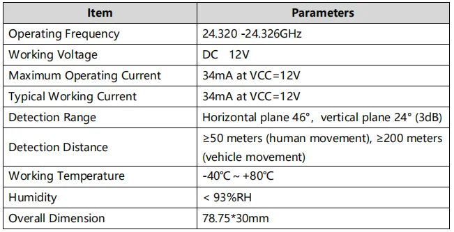 24GHz Microwave Motion Sensor 200m Vehicle Human Detection TTL Long Range Presence Sensor for Traffic Security System