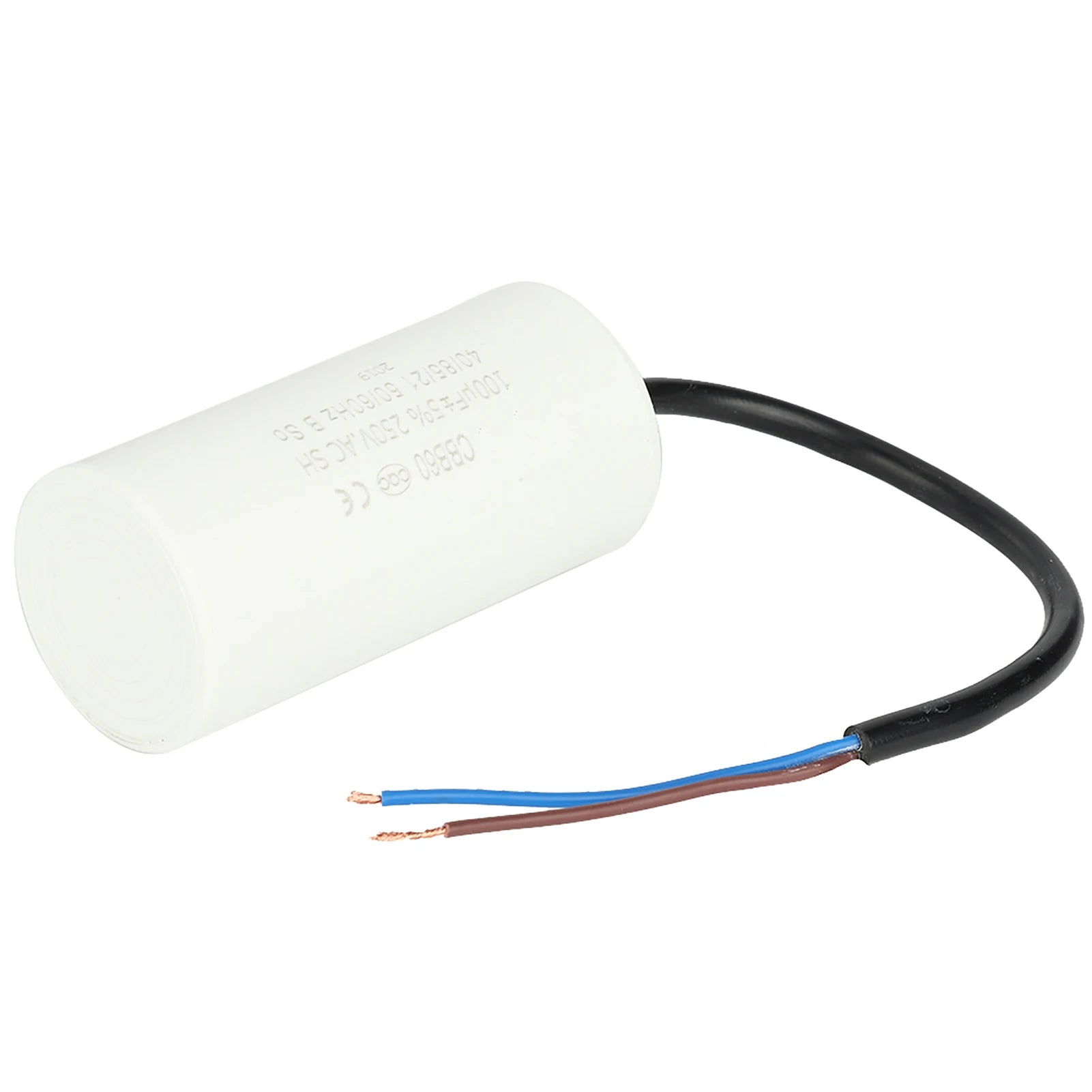 CBB60 Capacitor CBB60 Run Capacitor with Wire  250V AC 100uF 50/60Hz for Motor Air Compressor Run Capacitor Motor Capacitor