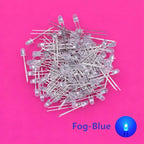 SAMIROB 60/100Pcs 3mm LED Diode Kit F3 Schottky Assorted Diode Red White Green Blue Yellow Orange Pink Purple Warm White for DIY