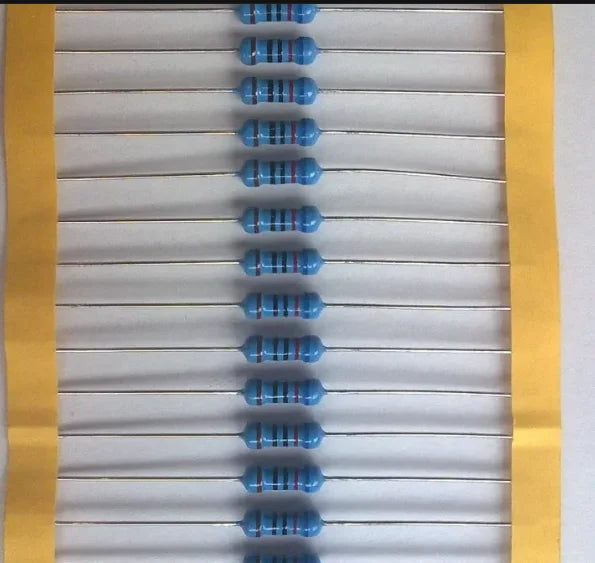 100pcs/Lot (1~10M ohm  Available) 1/4W Metal Film Resistor 0.25W 1% 1/10/100/1k/10k/100k/1M/4.7R/47R/470R/4.7K/47K/470K/4.7M