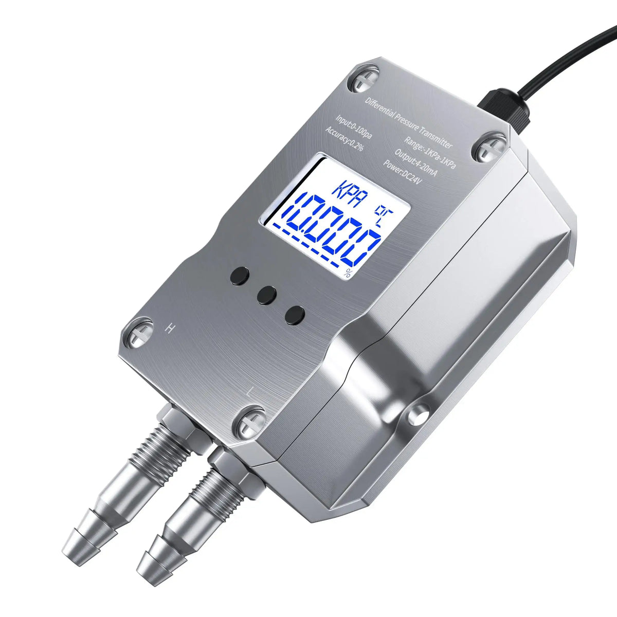 Digital Differential Pressure Transmitter 4-20mA 0-10V 0-5V RS485 Wind Air Pressure Sensor 0-50pa 0-100pa 0-200pa 0-2Kpa