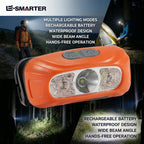 Mini Rechargeable Sensor Headlamp with Powerful COB LED USB Head Flashlight for Fishing Camping - Front Lantern Torch Headlights