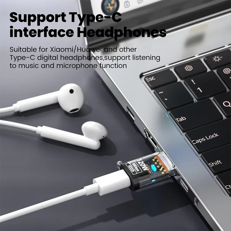 120W OTG USB 3.2 To Type C Adapter USB Female To Type C Male Fast Charging Adadpter OTG USB C For iPhone 15 16 Samsung Laptop PC