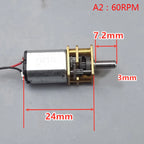 Micro Mini N20 Gear Motor DC 3V -6V 5V 28RPM 60RPM 110RPM 300RPM Slow Speed Full Metal Gearbox Reducer Electric Motor DIY Toy