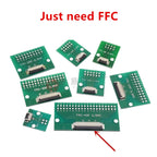 FPC/FFC Adapter Board Welded 0.5mm/1.0mm Pitch Connector Turned Straight Into 2.54 Flexible Cable Adapter Seat 4P 6 8P 10P~80Pin