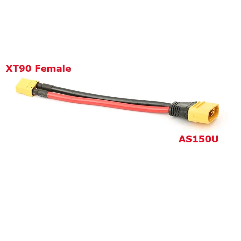 For AMASS XT90 Female to AS150U Anti-Spark Cable, Fireproof Silicone Wire for Drone Battery Charger, 70A High Current RC UAV