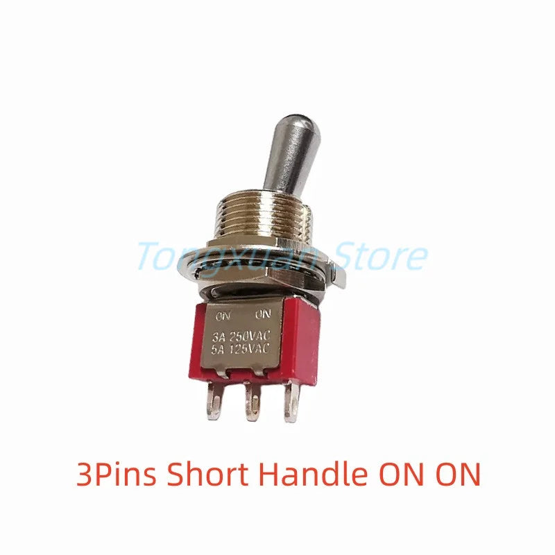 1pc SH T8013-Z1 12mm ON-OFF-ON SPDT DPDT 3/6Pin 2/3Position Maintained Toggle Switch Large Long Handle 3A 250VAC/5A 125VAC