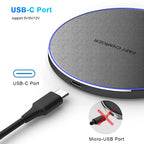 Wireless Charger Pad for iPhone 17 16 15 Pro Max Samsung Galaxy S26 S25 S24 Ultra-Thin Fast Wireless Induction Charging Station
