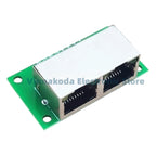RJ45 Network Adapter Board RJ45 Double Light Female Socket Turn 2.54 Pitch Test Board RJ45 Network Port