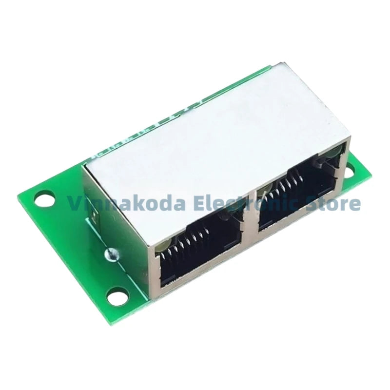 RJ45 Network Adapter Board RJ45 Double Light Female Socket Turn 2.54 Pitch Test Board RJ45 Network Port