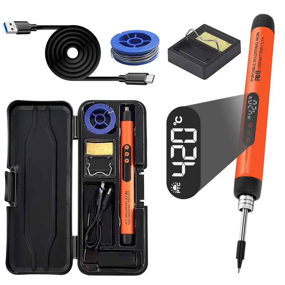 Electric Soldering Iron Set USB Wireless Digital Display Mini Soldering Iron Type C Interface Repair Welding Tools NEW 2026