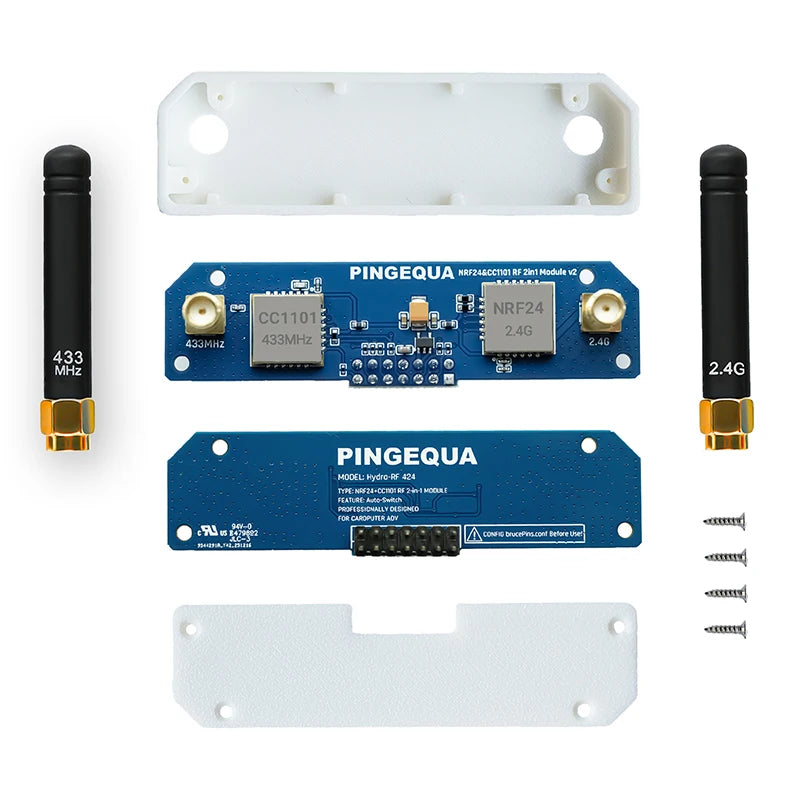 M5Stack Cardputer ADV RF Module CC1101 433MHz & NRF24 2.4G Dual Chip, Enhanced Antenna, Auto Switching Hydra RF 424 PINGEQUA