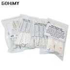 200PCS 660PCS 720PCS 4000PCS 0402 0603 0805 1206 1210 2512 SMD Resistor Kit 10K 100K 1K 1R 100R 220R 1% 5% Assorted Kit