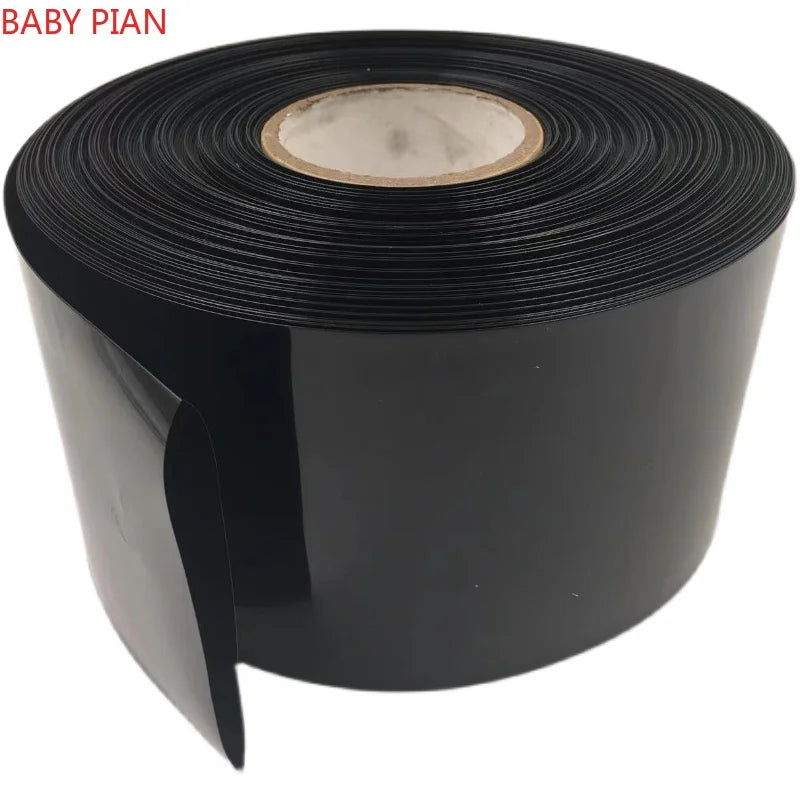 1KG Black PVC Heat Shrinkable Tube Lithium Battery Shrink Film Black Insulation Heat Shrinkable Tube 18650 Battery Shrink Film
