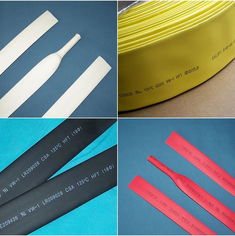 2:1 Heat Shrink Tubing Dia 1 2 3 4 5 6 7 8 9 10 12 14 16 20 25 30 40 50 mm Thermoresistant Sleeve Cable Repair Polyolefin Tube