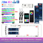RGB-IC COB LED Strip with Tuya Wifi Controller 2.4G Remote Alexa Google Home Rainbow Color Addressable LED Tape 10m 20m 25m Kit
