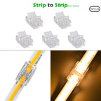 8mm 10mm 2pin COB LED Strip Connector Tape Lights L Shape LED Corner Connectors for SMD COB 5050 2835 Strip Light Fixed Clamps