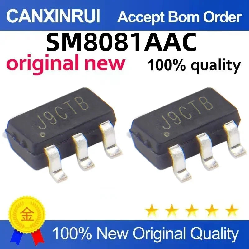 (5-100 pieces)Brand new original SM8081AAC silk screen J9 beginning SOT23-5 spot chip IC
