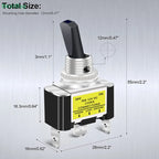1PCS 30A 12V LED Toggle Switch Lighted Toggle Rocker Switch SPST ON Off 2 Position 3Pin For Automotive Car Aircraft