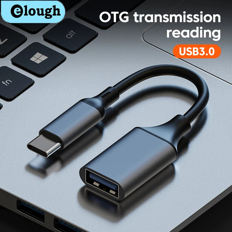 Elough Type C to USB 3.0 OTG Adapter Cable For PC Laptop Xiaomi Android Phone Flash Drive OTG Data Cable USB Type C Adapator