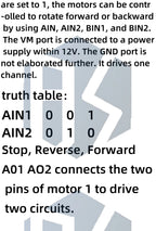 TB6612/DRV8833 Dual Motor Driver 1A TB6612FNG for Arduino Microcontroller Better than L298N