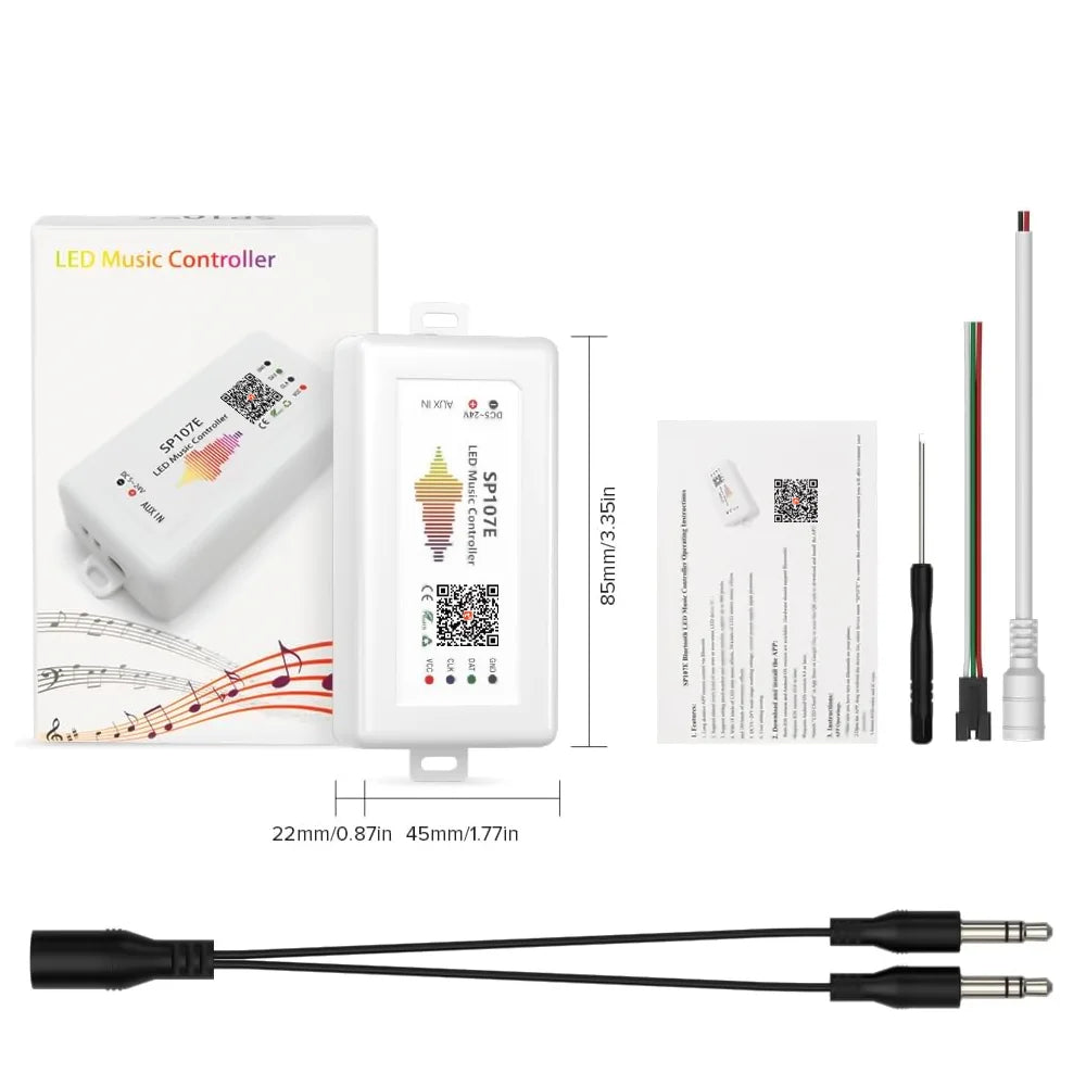 Ws2812B Led Rgbic Strip Light Controller Dc5V-24V WiFi Sp511E Music Ws2811 Sk6812 Sp107E Addressable Sp107E Smart App Controller