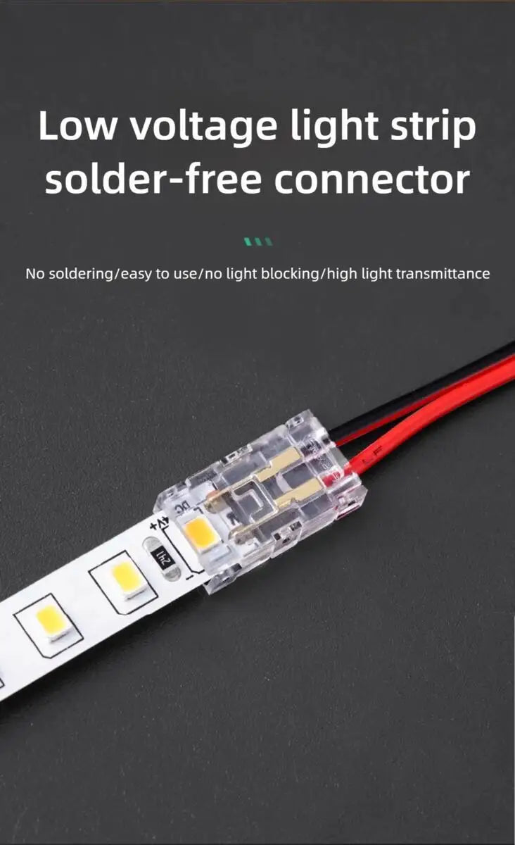 SMD Crystal Joint 2 3 4 5Pin LED Wire Connectors Solderless For 5mm 8mm 10mm Quick Terminal Block Strip Light Wire Connection