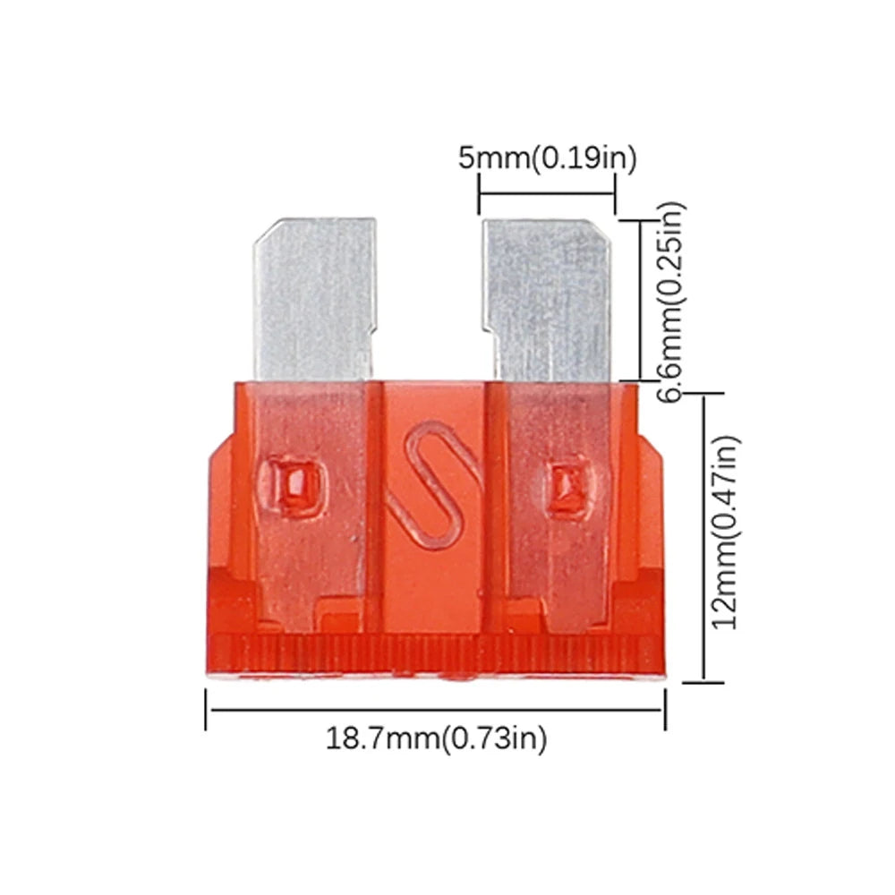 10PCS Car Insurance Fuse Kit Amplifier Clip Combination Car Blade Fuse Set with Inspection Circuit Electric Pen Fuse Repair Part