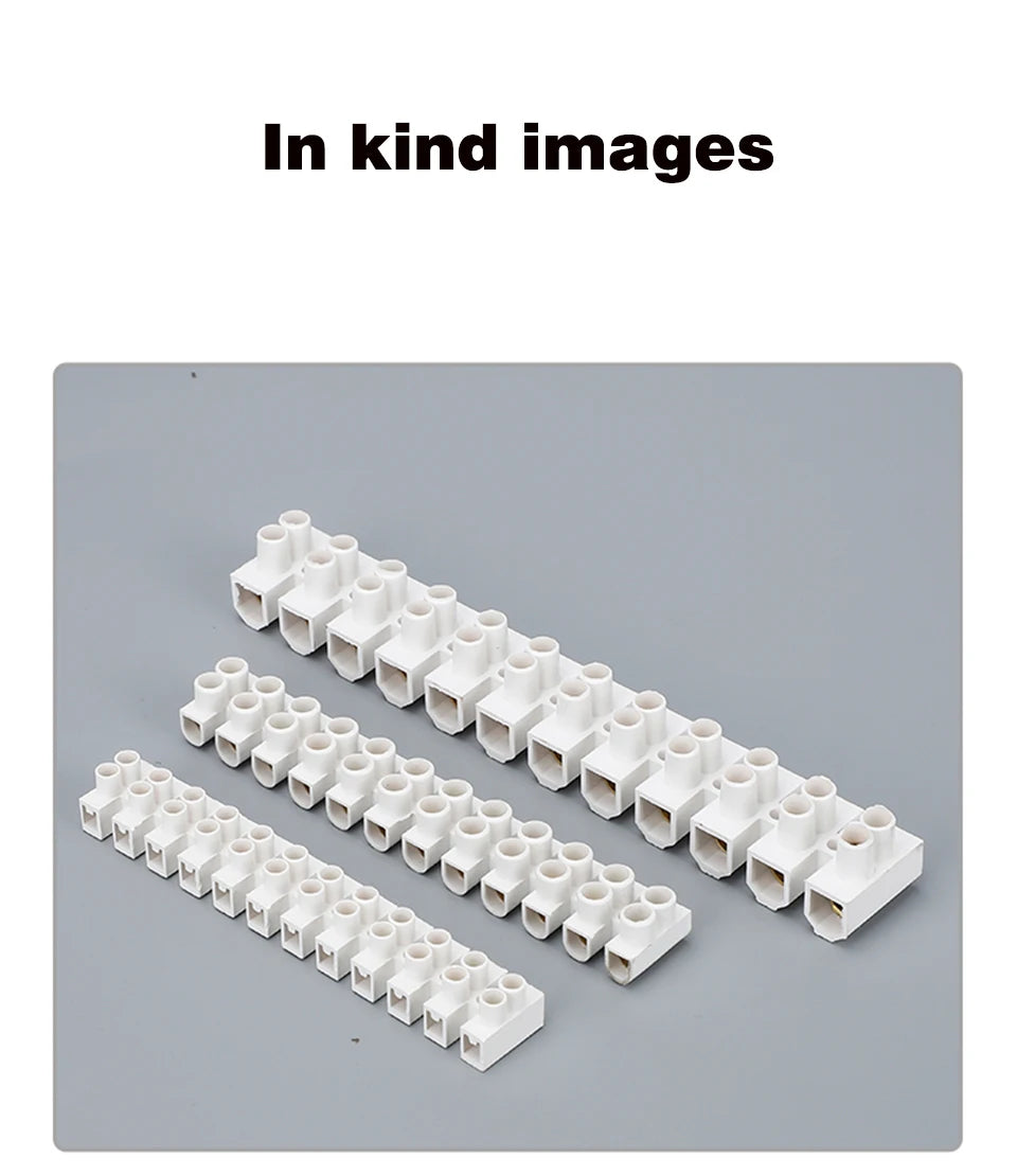 10Pcs 12 Position Electrical Wire Connector Retardant X3-1012 20A 30A Terminal Blocks Barrier Terminal Strip Plastic Terminal